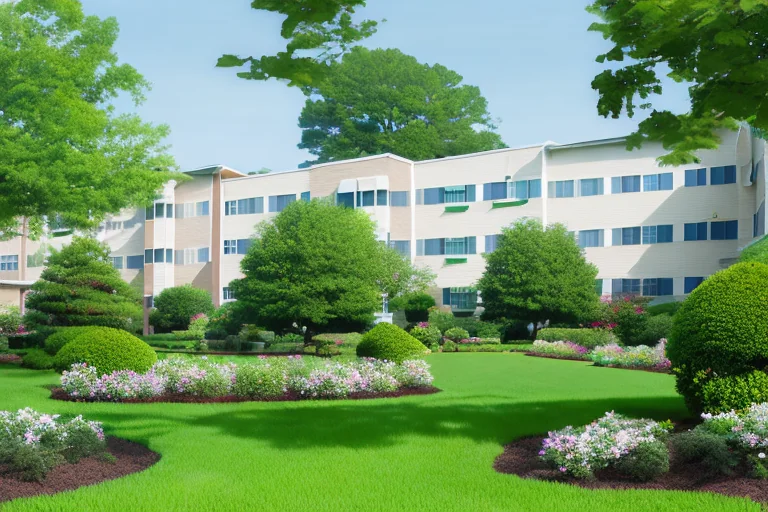 A serene and inviting skilled nursing home facility